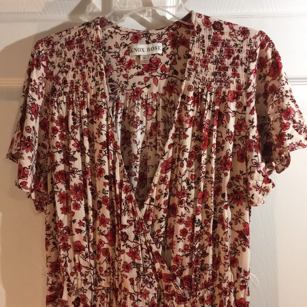 XL vintage inspired bohemian floral dress